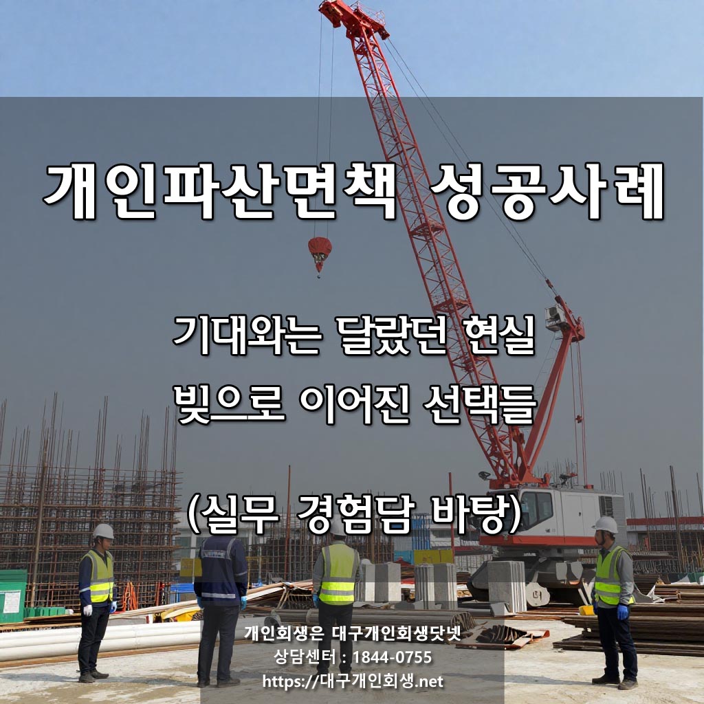 일용직 / 월평균 수입 90만원 / 채무금액 2억8천 / 전액 파산 면책 탕감