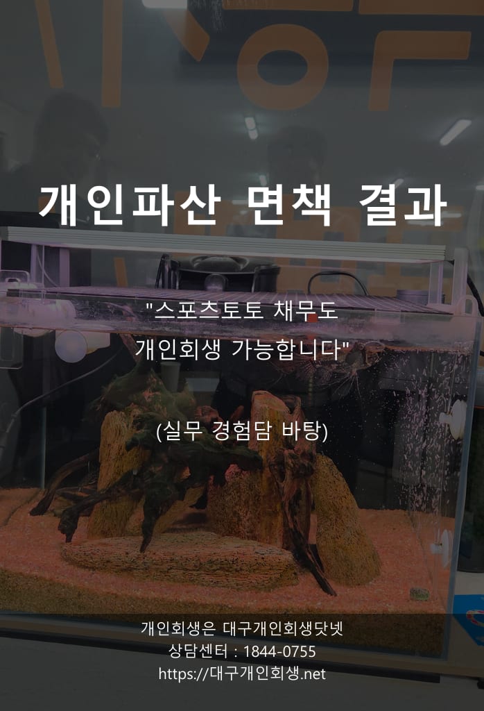 대구개인파산 면책사례 소액 면책 1