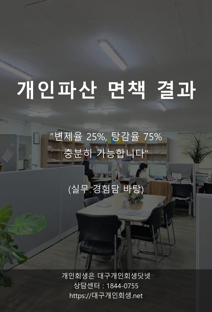 대구개인파산 면책사례 인쇄소 폐업 사건노트 1