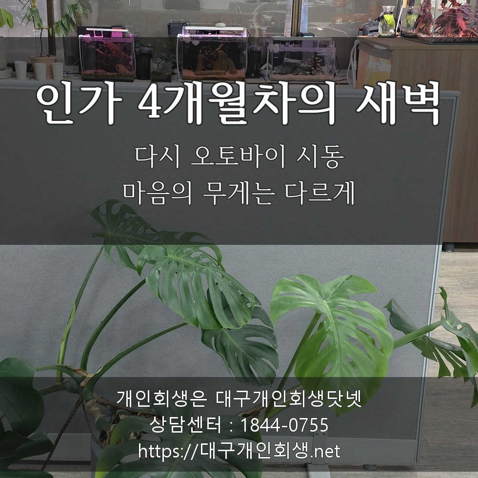 인가 4개월차의 새벽 - 다시 오토바이 시동, 마음의 무게는 다르게