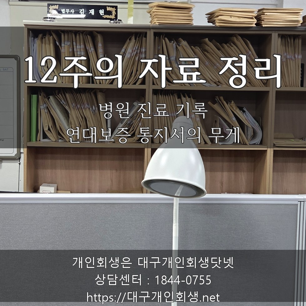 12주의 자료 정리 - 병원 진료 기록·연대보증 통지서의 무게
