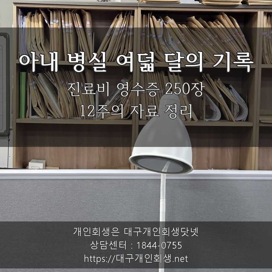 아내 병실 여덟 달의 기록 - 진료비 영수증 250장·12주의 자료 정리
