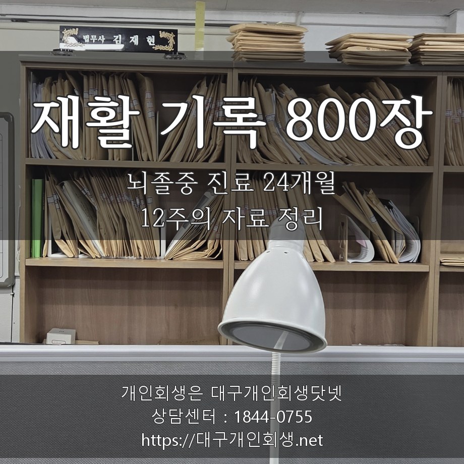 뇌졸중 진료 24개월 재활 기록 800장 - 12주의 자료 정리