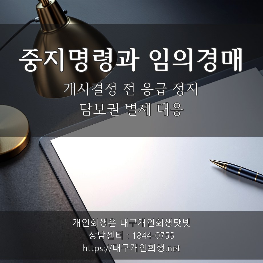 대구지방법원 개시결정과 중지명령