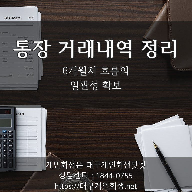 통장 거래내역과 카드 명세서 정리