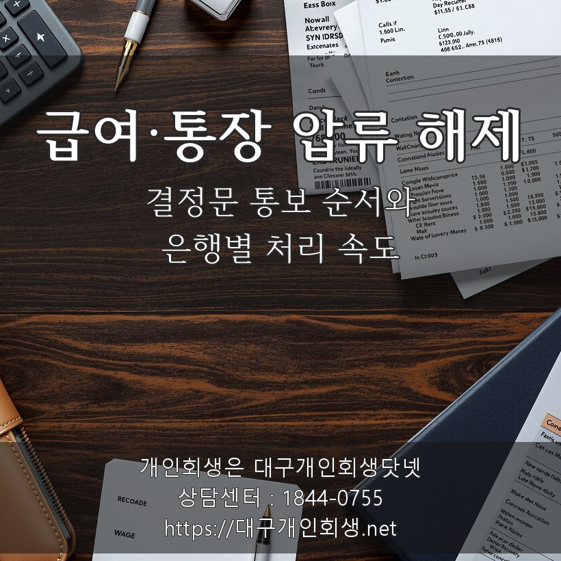 급여 압류와 통장 압류 해제 실무