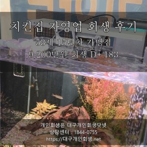 치킨집 자영업 개인회생 후기 - 53세 프랜차이즈 가맹점 15년차 9,200만원 회생